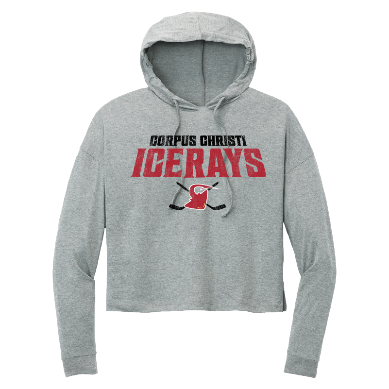 Womens Face-Off Cropped Hoodie