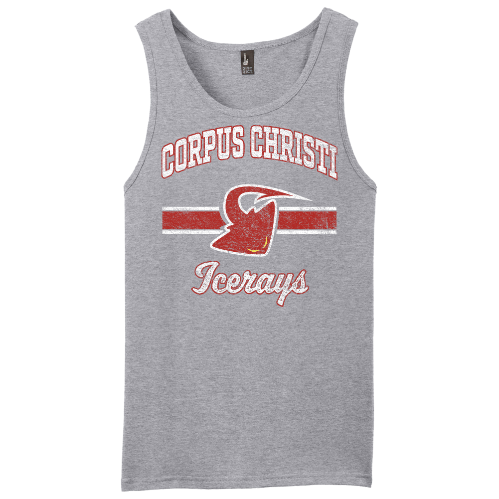 Corpus Christi IceRays Retro Stripe Tank Heather Grey