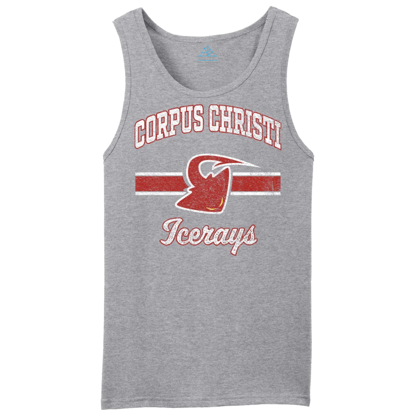Corpus Christi IceRays Retro Stripe Tank Heather Grey