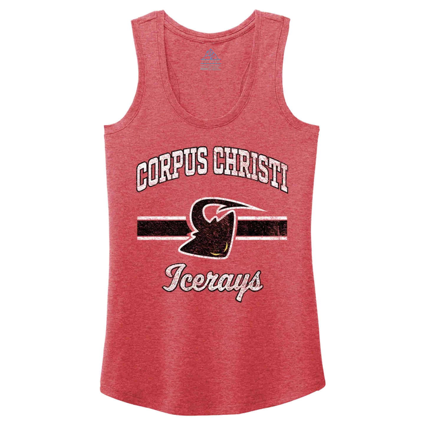 Corpus Christi IceRays Womens Retro Stripe Tank Red Frost