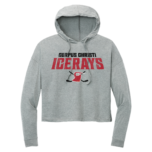 Womens Face-Off Cropped Hoodie