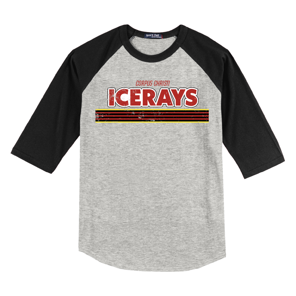 Corpus Christi IceRays Vintage Raglan T-Shirt Heather Grey/Black
Front
