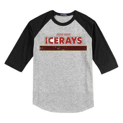 Corpus Christi IceRays Vintage Raglan T-Shirt Heather Grey/Black
Front