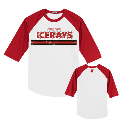 Corpus Christi IceRays Vintage Raglan T-Shirt Red/White Double
