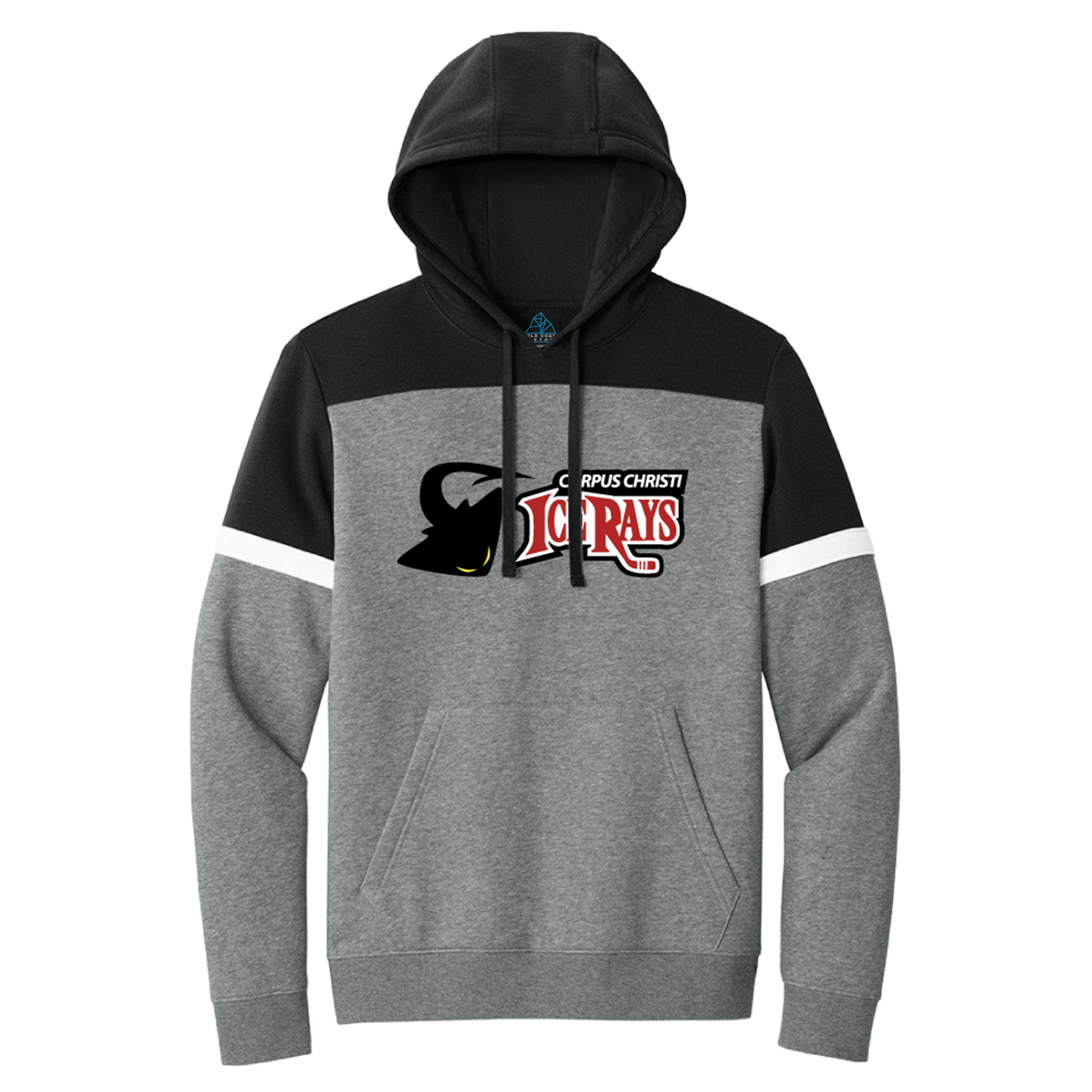 Corpus Christi Icerays Sideline Colorblock Wordmark Hoodie